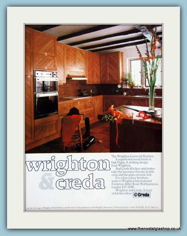 Wrighton & Creda Kitchen Furniture Original Advert 1978 (ref AD2794)