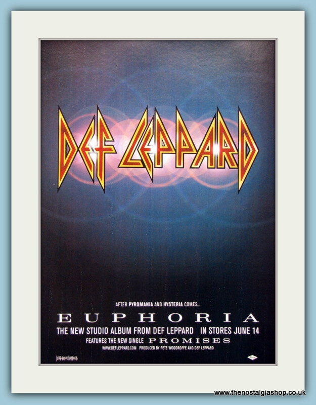 Def Leppard Euphoria 1999 Original Advert (ref AD4462)