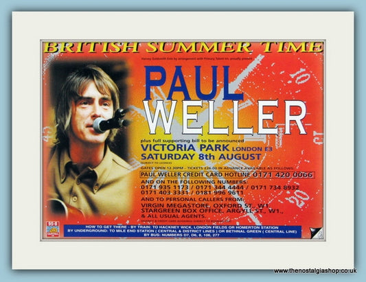 Paul Weller Original Advert 1998 (ref AD1866)