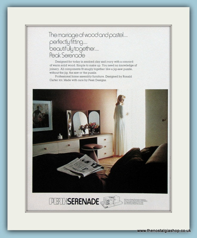 Peak Serenade  Bedroom Furniture Original Advert 1978 (ref AD2401)