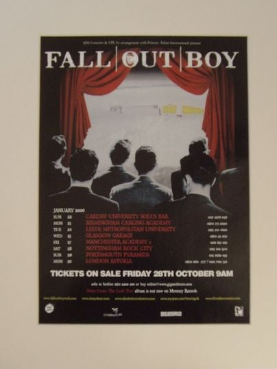 Fall Out Boy 2005 original advert(AD5048K)