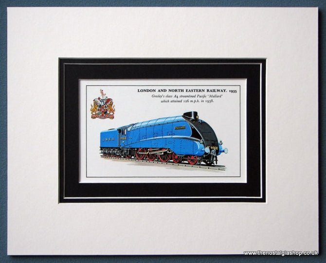 Mallard A4 Pacific LNER Mounted Print (ref SP1)