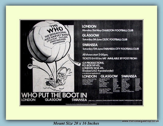 The Who Tour Dates Original Advert 1976 (ref AD9076)