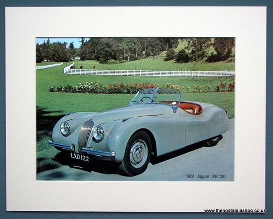 Jaguar XK 120 1951. Colour Photo Print 1974 ( ref AD1340)