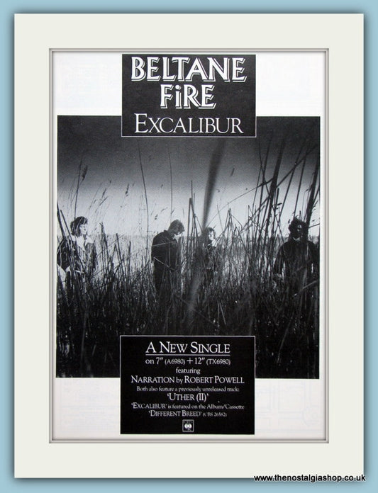 Beltane Fire Excalibur Original Music Advert 1986 (ref AD3510)