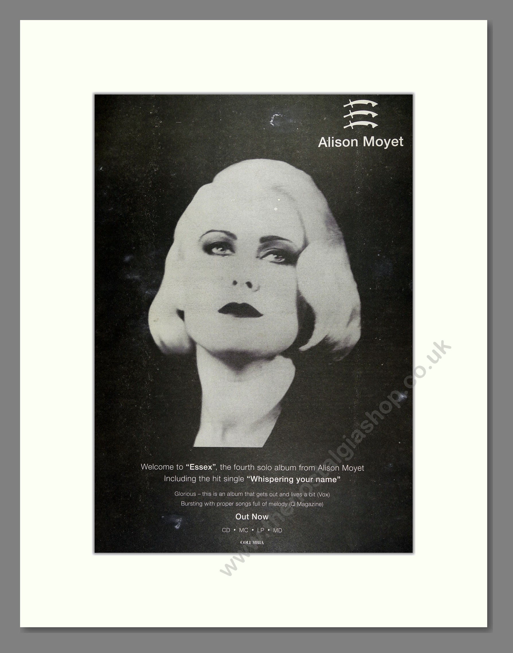 Alison Moyet - Essex. Vintage Advert 1994 (ref AD16019) – The Nostalgia ...