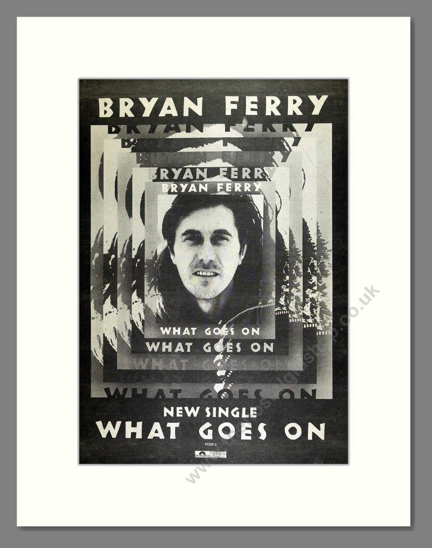 Bryan Ferry - What Goes On. Vintage Advert 1978 (ref AD16034)