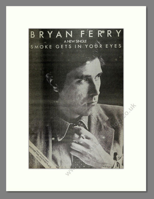 Bryan Ferry - Smoke Gets in Your Eyes. Vintage Advert 1974 (ref AD16036)