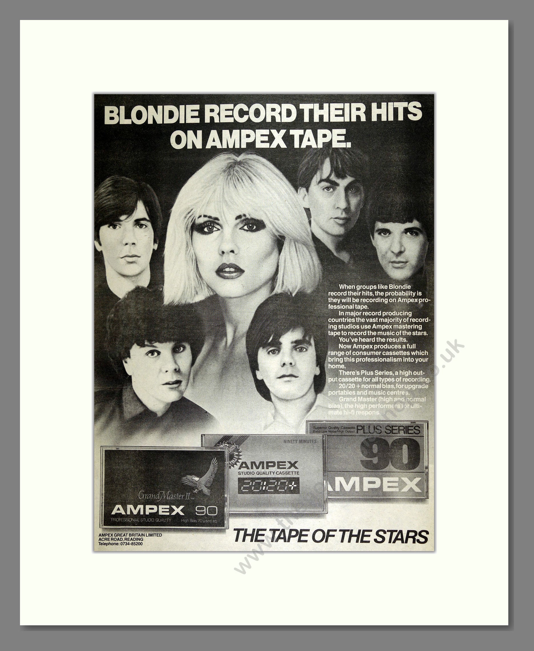 Blondie - Ampex Tapes. Vintage Advert 1980 (ref AD16040)