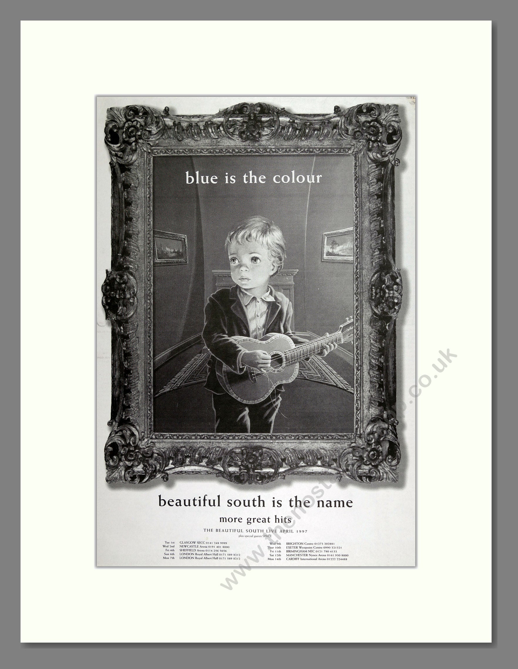 Beautiful South (The) - Blue is the Colour. Vintage Advert 1996 (ref AD16045)