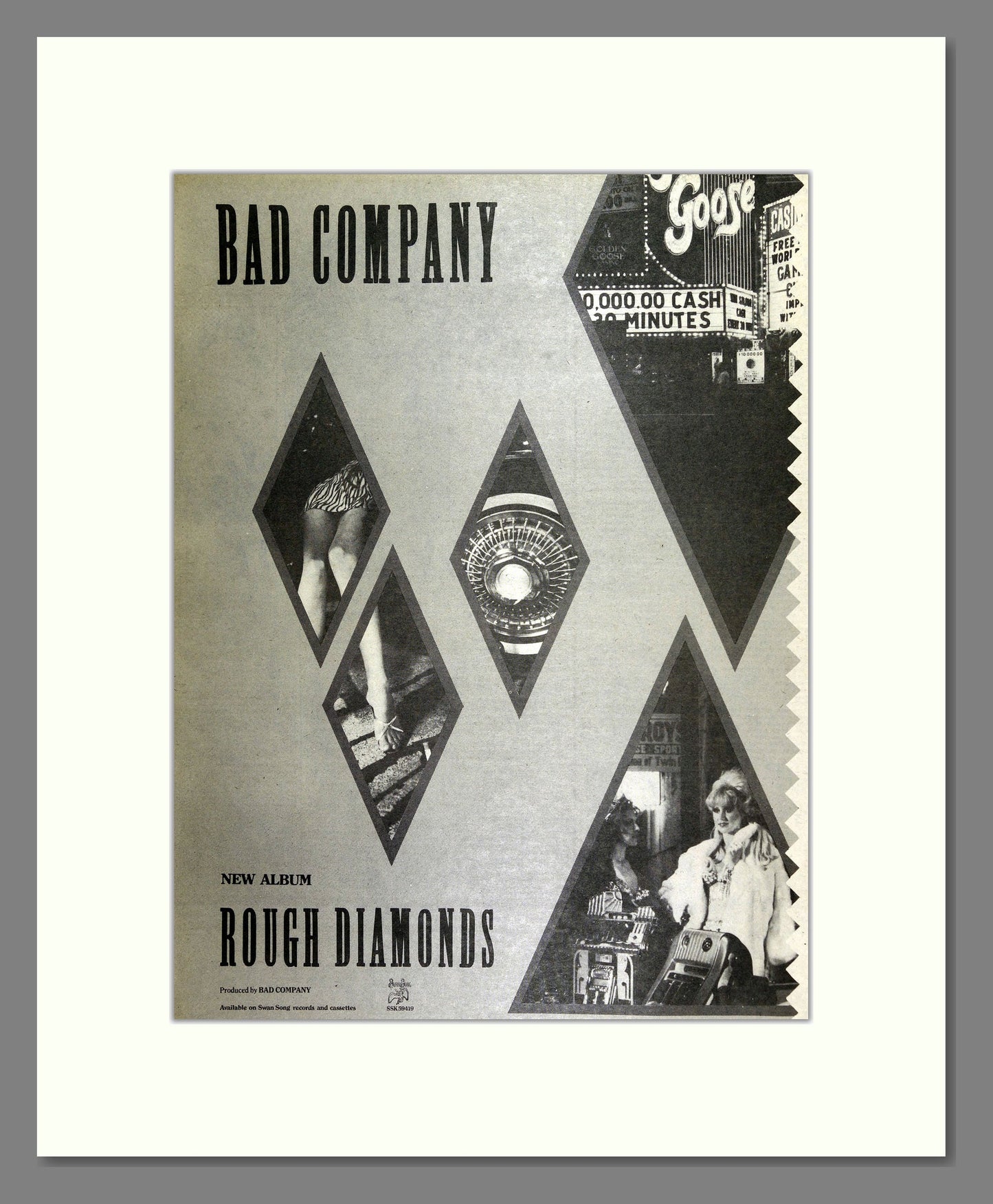 Bad Company - Rough Diamonds. Vintage Advert 1982 (ref AD16064)