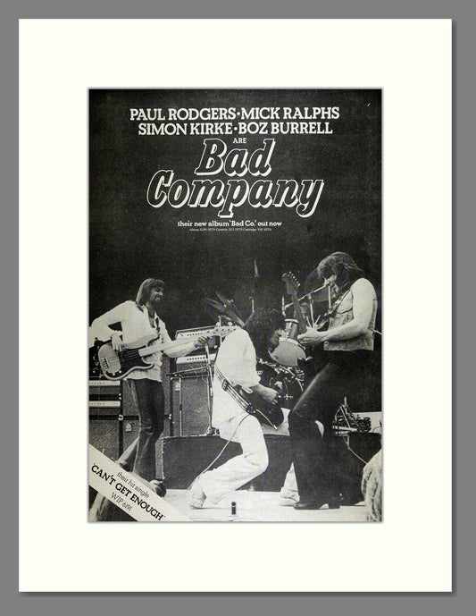 Bad Company - Bad Co.. Vintage Advert 1974 (ref AD16066)