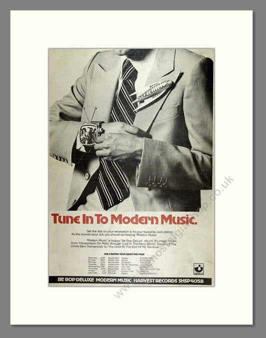 Be Bop Deluxe - Modern Music. Vintage Advert 1976 (ref AD16075)