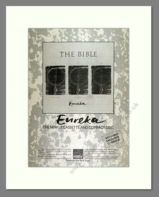 Bible (The) - Eureka. Vintage Advert 1988 (ref AD16094)