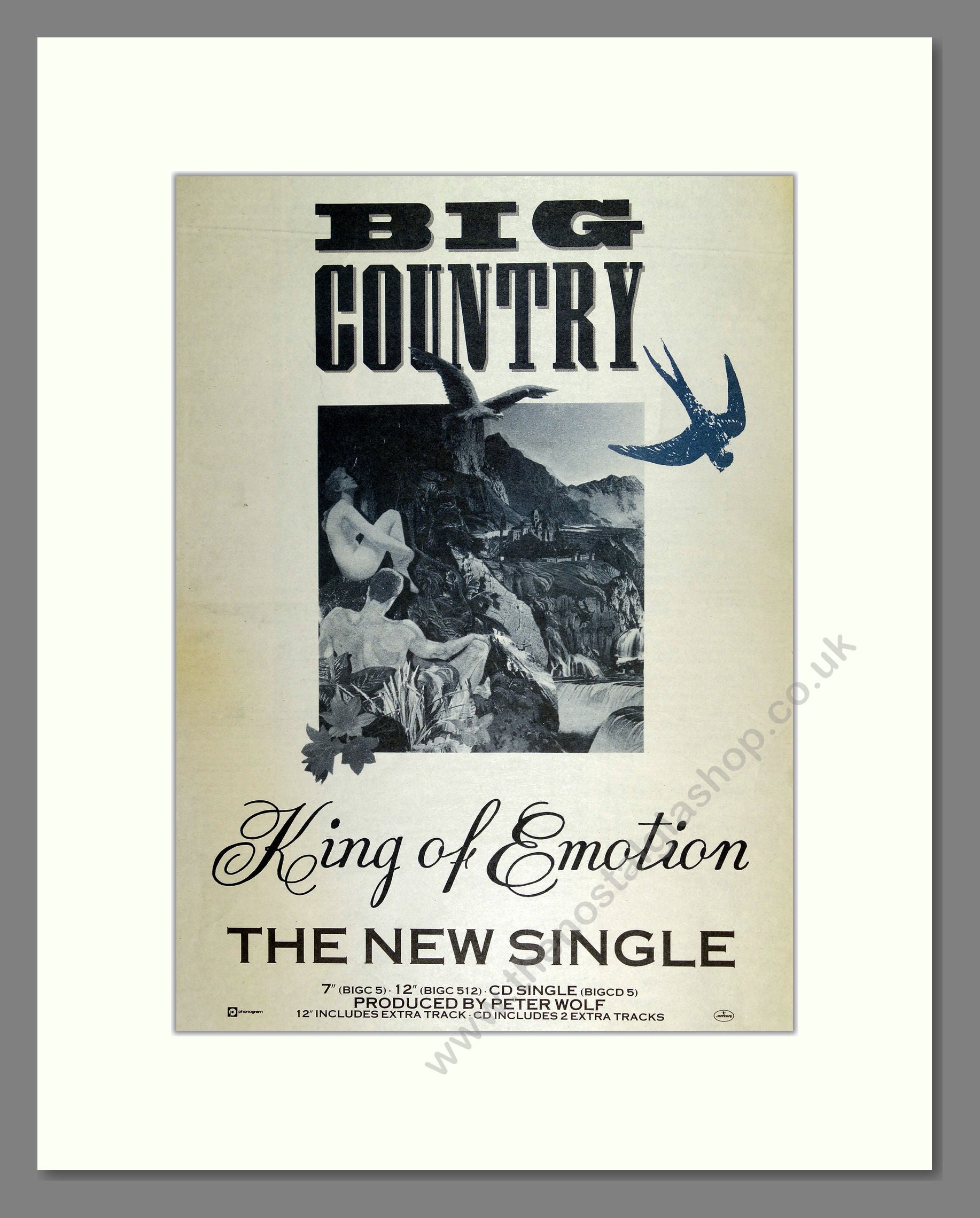 Big Country - King of Emotion. Vintage Advert 1988 (ref AD16099)