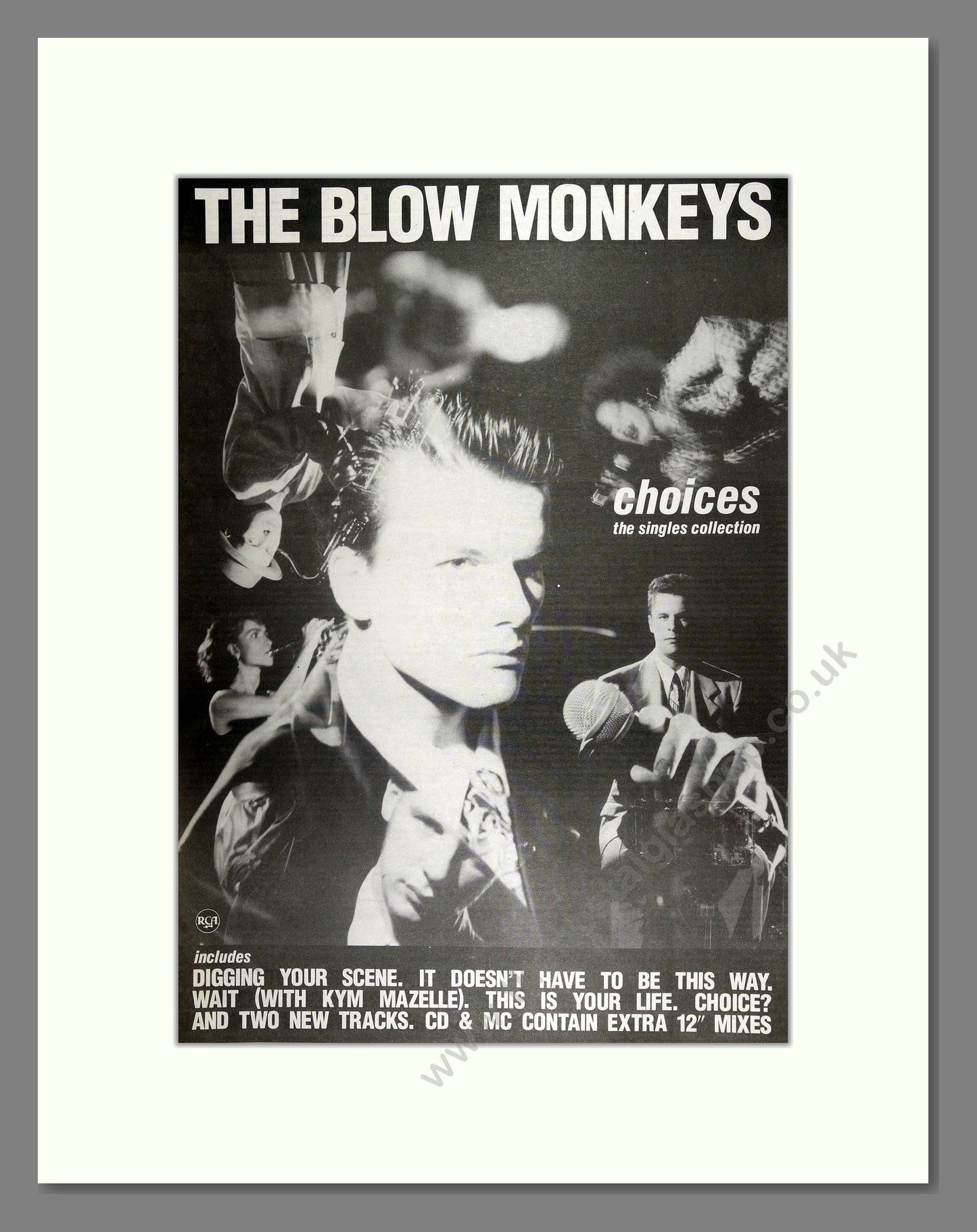 Blow Monkeys (The) - Choices. Vintage Advert 1989 (ref AD16105)