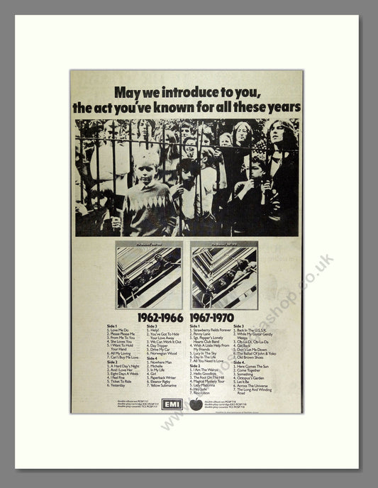 Beatles (The) - 1962-1970. Vintage Advert 1973 (ref AD16108)