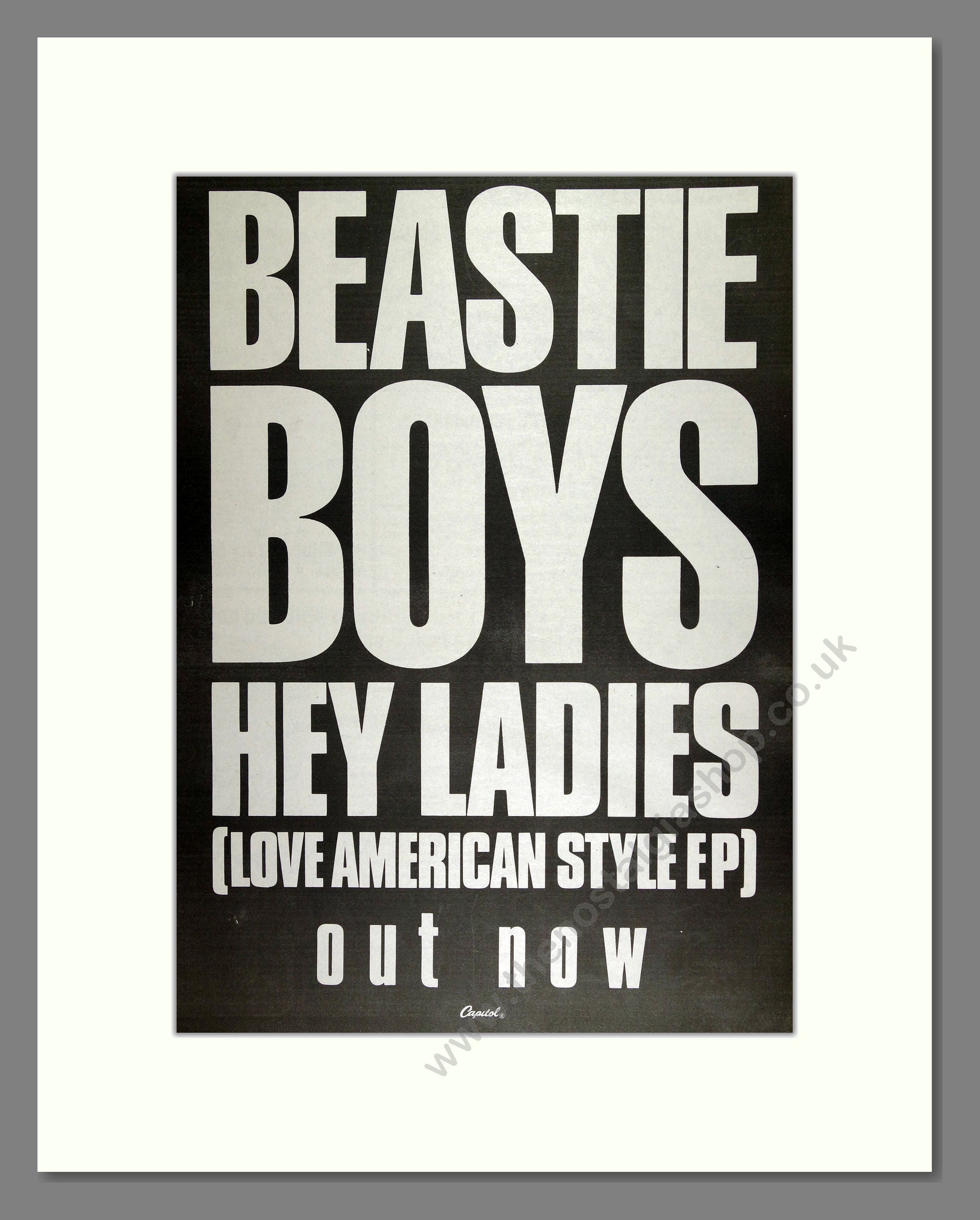 Beastie Boys - Hey Ladies. Vintage Advert 1989 (ref AD16116)