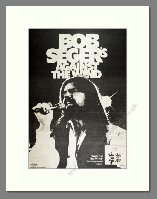 Bob Seger - Against the Wind. Vintage Advert 1980 (ref AD16119)