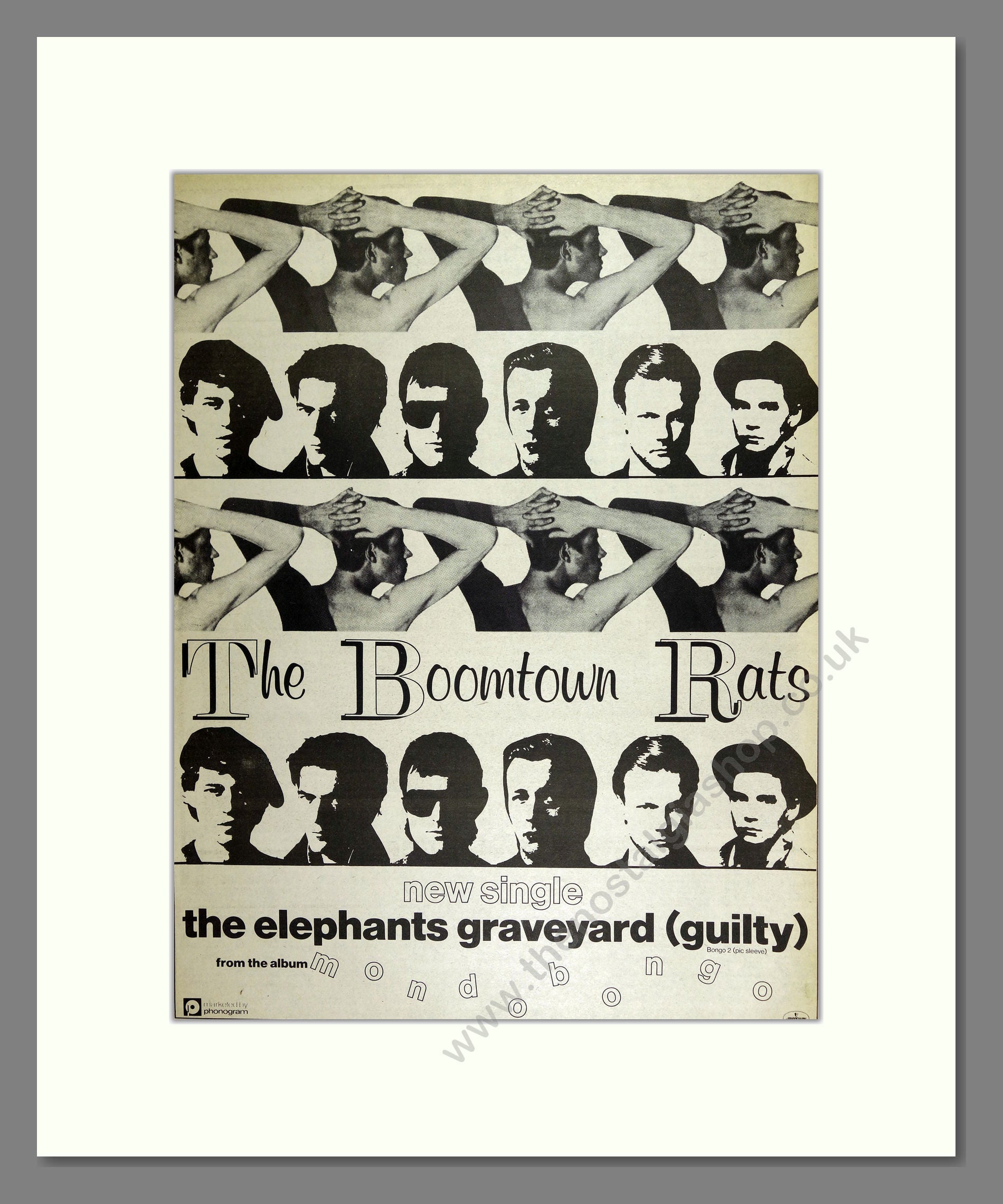 Boomtown Rats - Elephants Graveyard. Vintage Advert 1981 (ref AD16127)