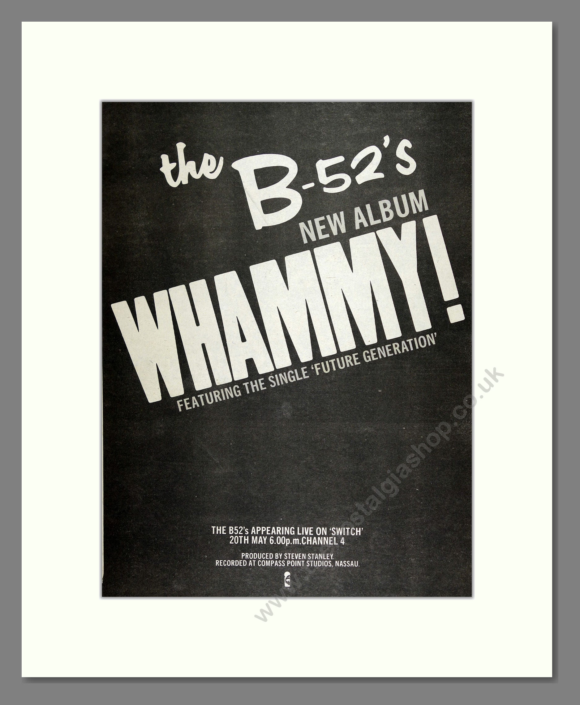 B-52s - Whammy. Vintage Advert 1983 (ref AD16143)