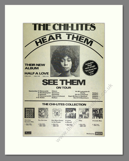 Chi-Lites (The) - UK Tour. Vintage Advert 1975 (ref AD16296)