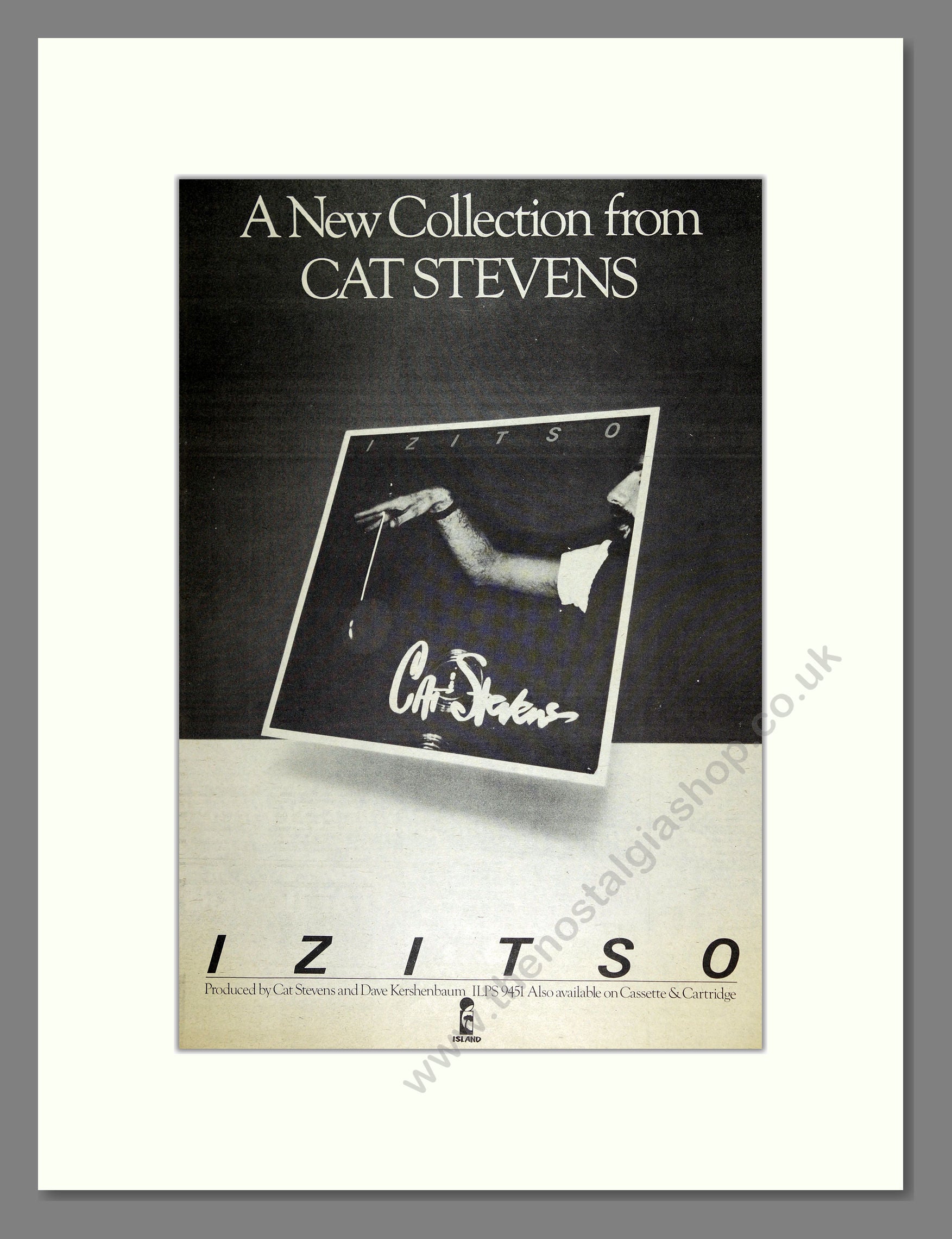 Cat Stevens - Izitso. Vintage Advert 1977 (ref AD16311)