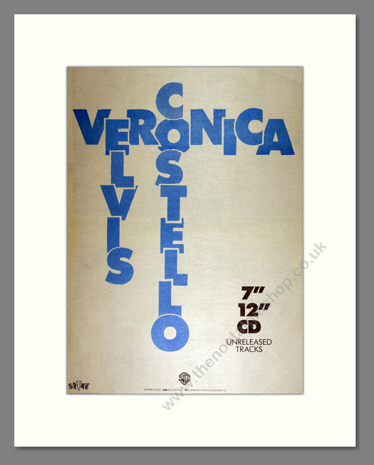 Elvis Costello - Veronica. Vintage Advert 1989 (ref AD16326)