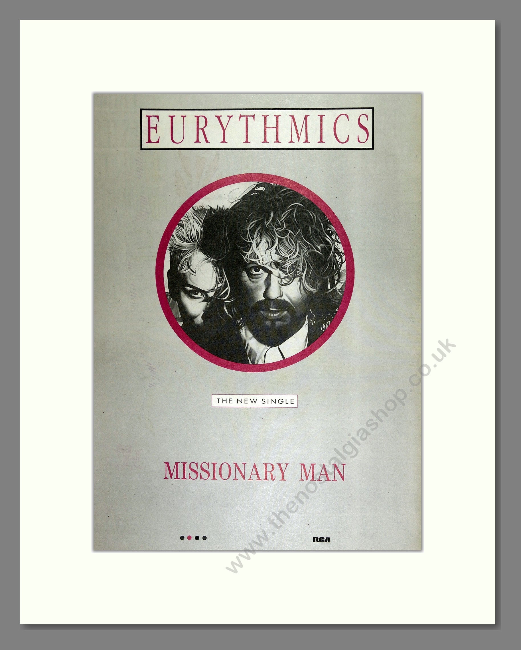 Eurythmics - Missionary Man. Vintage Advert 1987 (ref AD16327)