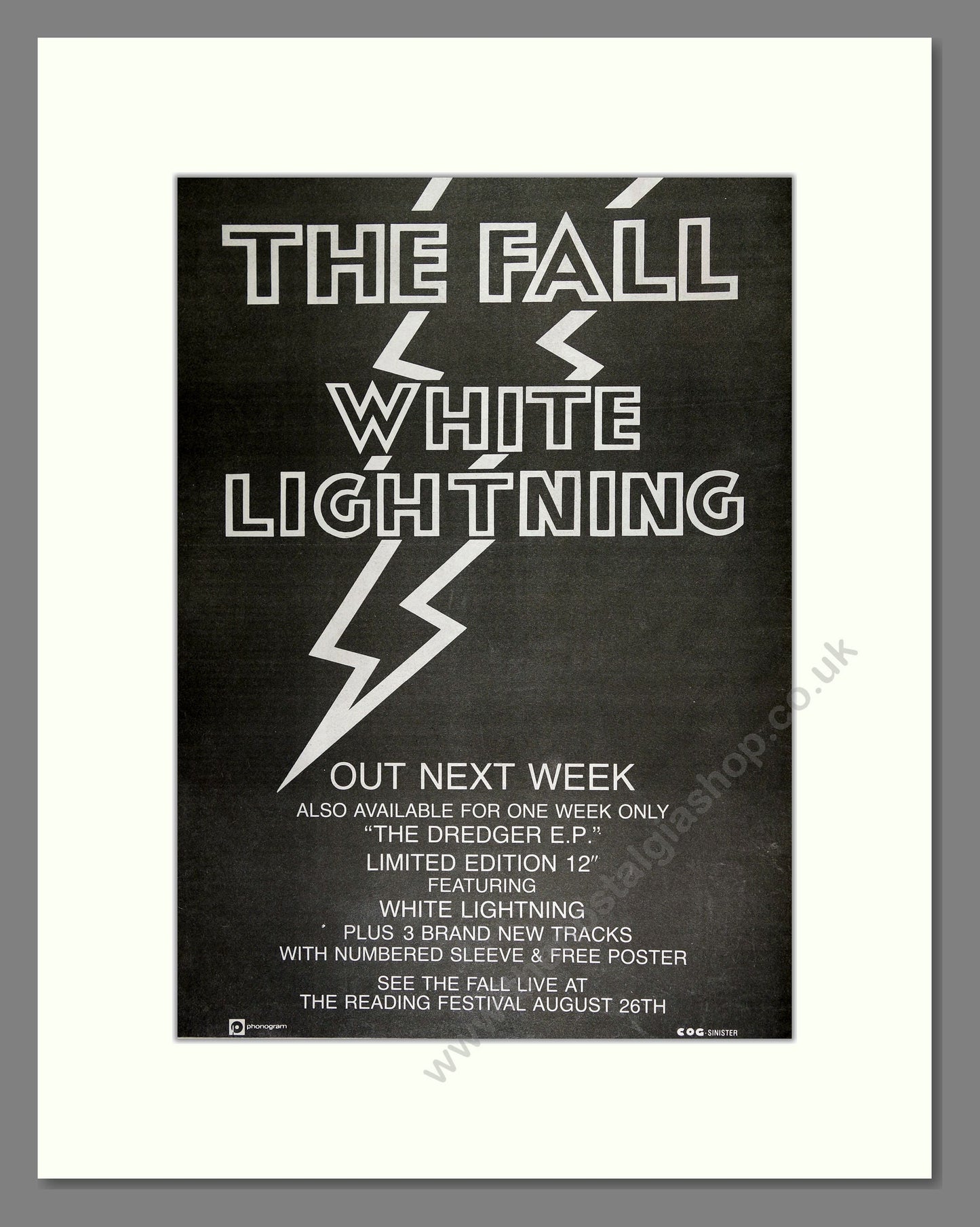 Fall (The) - White Lightning. Vintage Advert 1990 (ref AD16352)