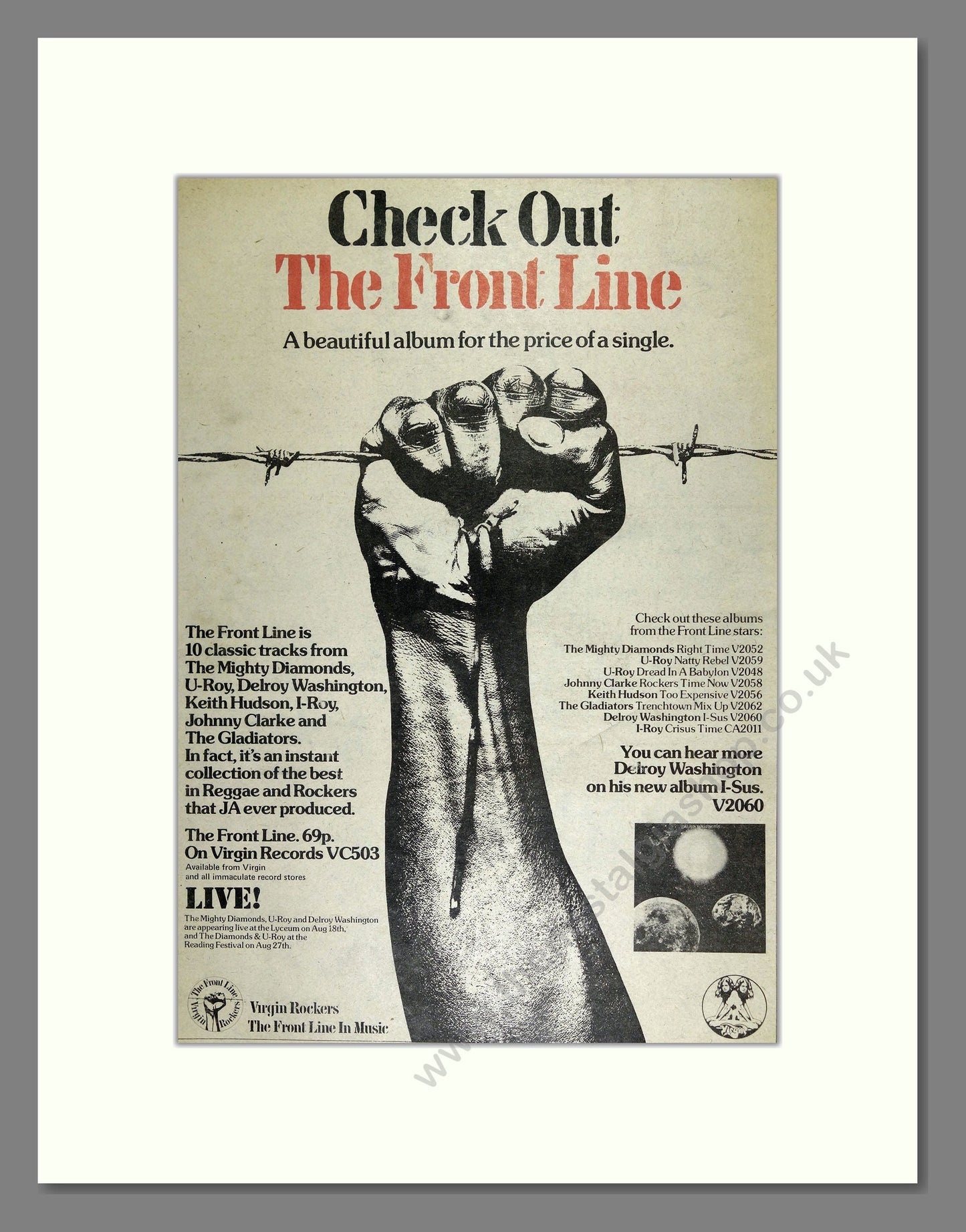 Various - The Front Line. Vintage Advert 1976 (ref AD16364)