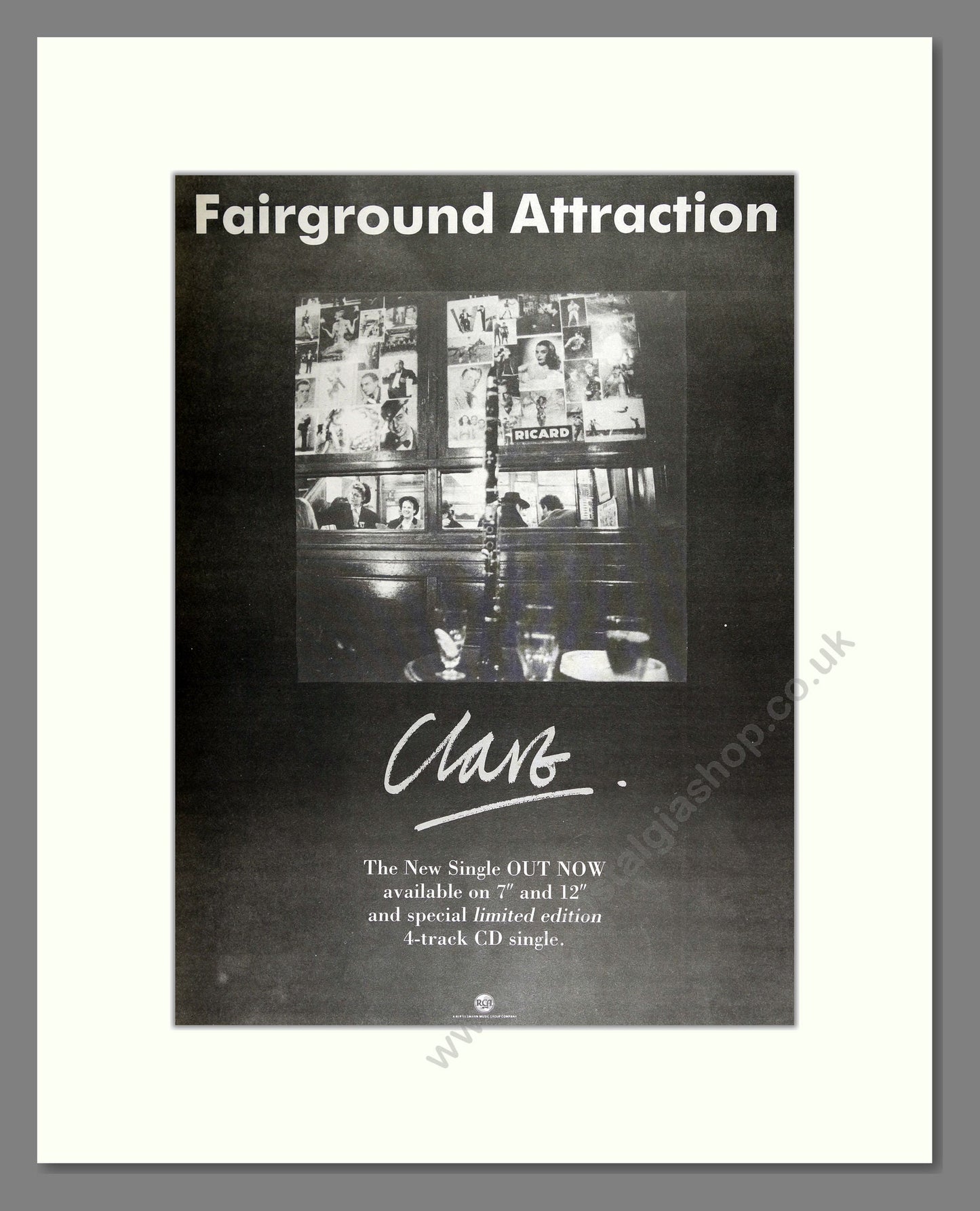 Fairground Attraction - Clare. Vintage Advert 1989 (ref AD16366)