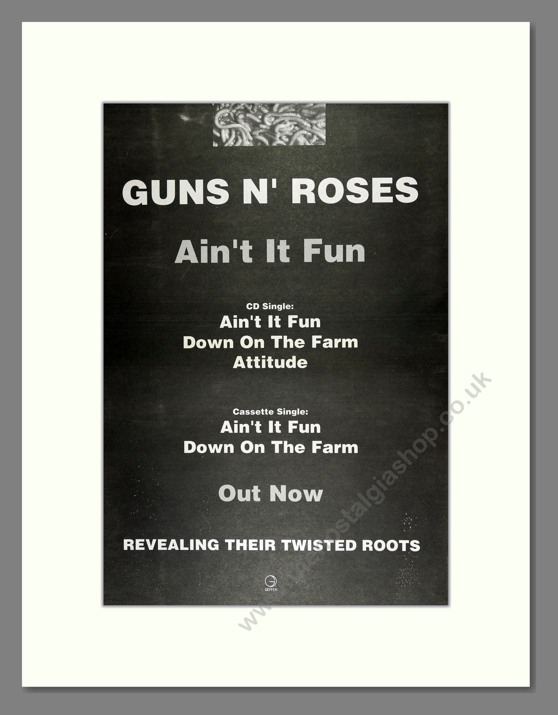 Guns n Roses  - Ain't It Fun. Vintage Advert 1993 (ref AD16372)