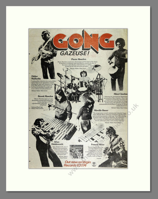 Gong - Gazeuse. Vintage Advert 1977 (ref AD16373)