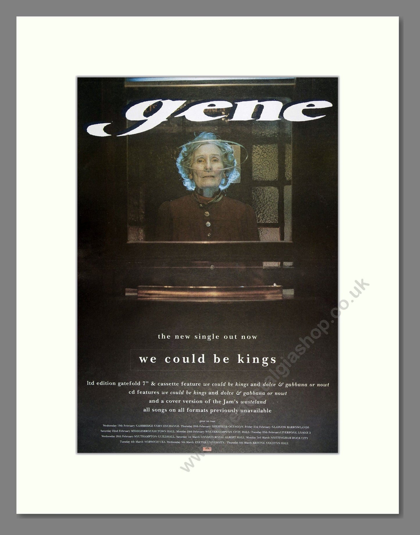 Gene - We Could Be Kings. Vintage Advert 1997 (ref AD16375)