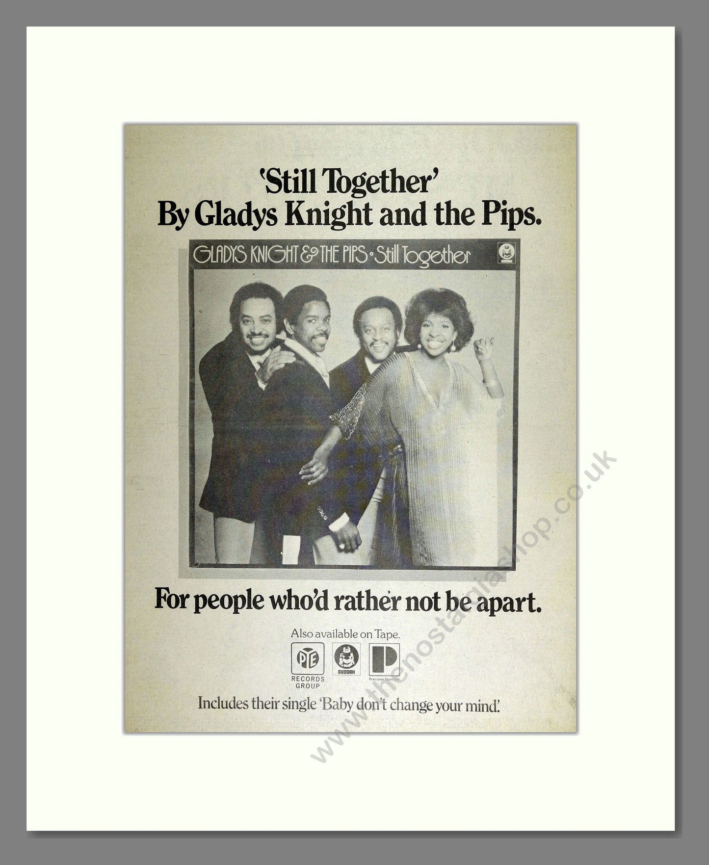 Gladys Knight And The Pips - Still Together. Vintage Advert 1977 (ref AD16378)