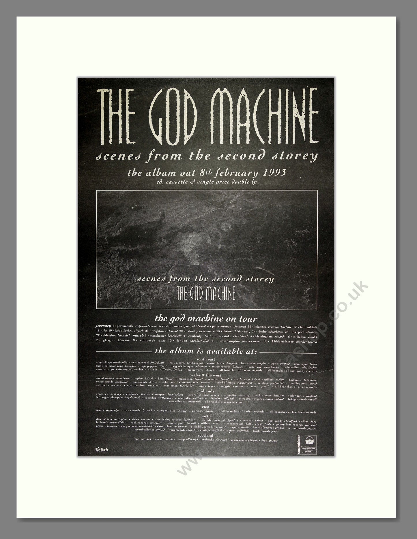 God Machine (The) - Scenes From The Second Story. Vintage Advert 1993 (ref AD16379)