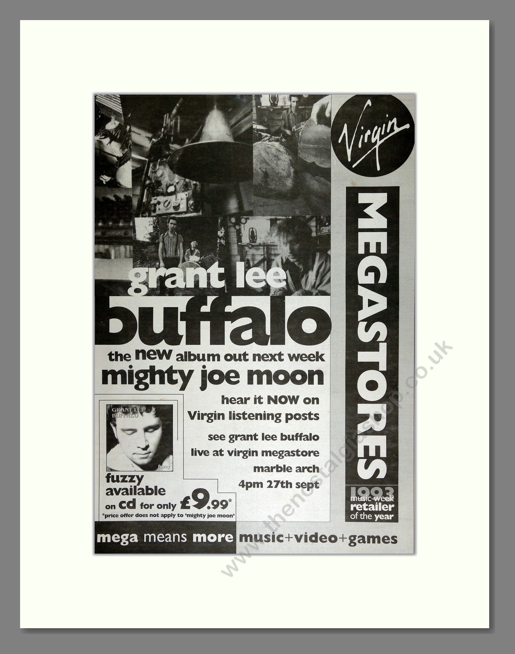 Grant Lee Buffalo - Mighty Joe Moon. Vintage Advert 1994 (ref AD16387)