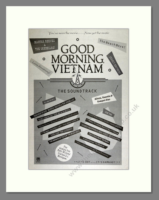 Good Morning Vietnam - Soundtrack. Vintage Advert 1988 (ref AD16396)