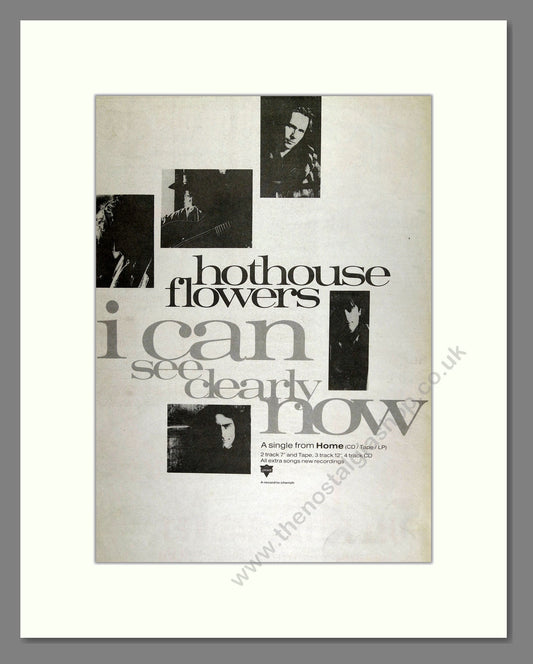 Hothouse Flowers - I Can See Clearly Now. Vintage Advert 1990 (ref AD16404)