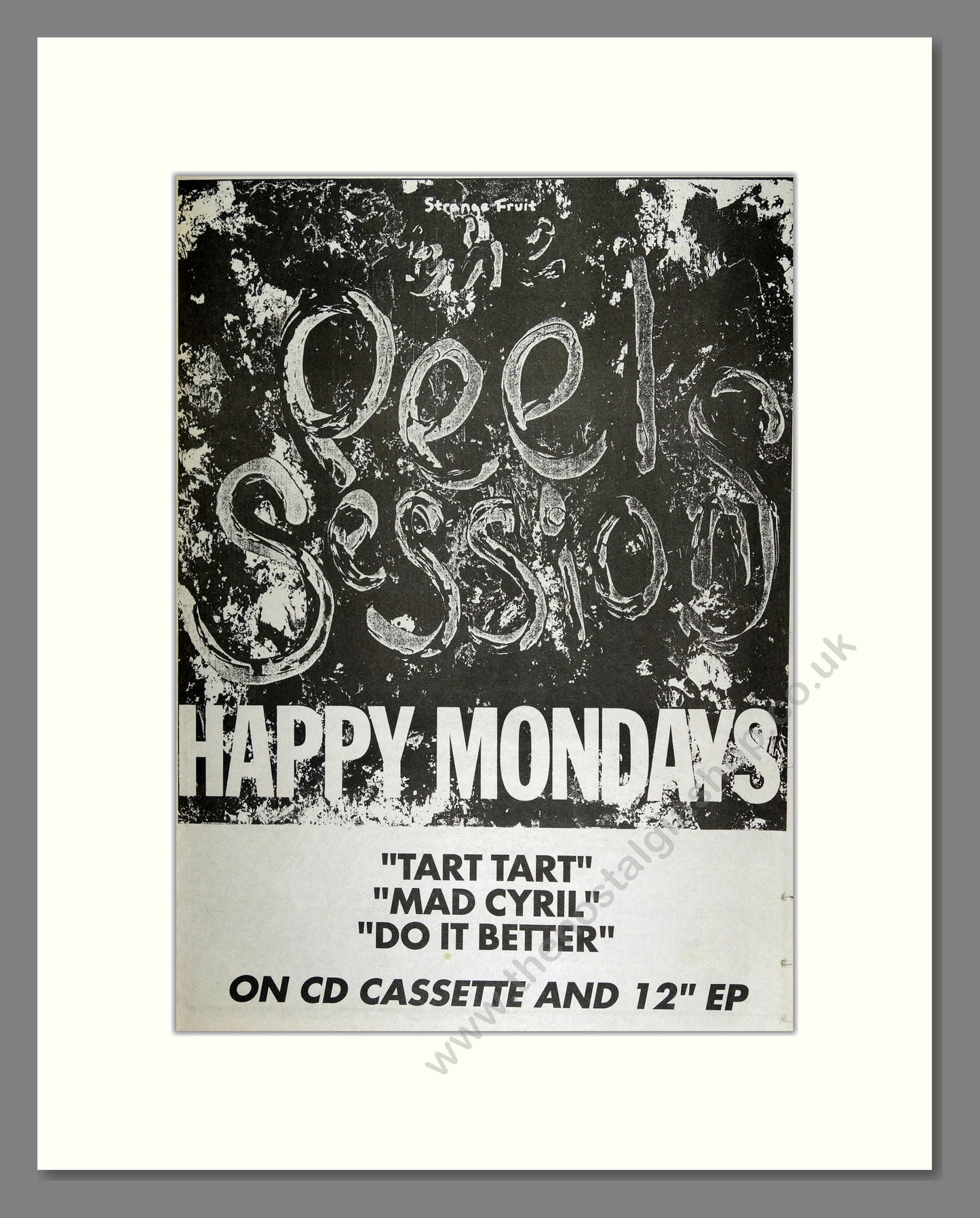 Happy Mondays - Peel Sessions. Vintage Advert 1990 (ref AD16423)