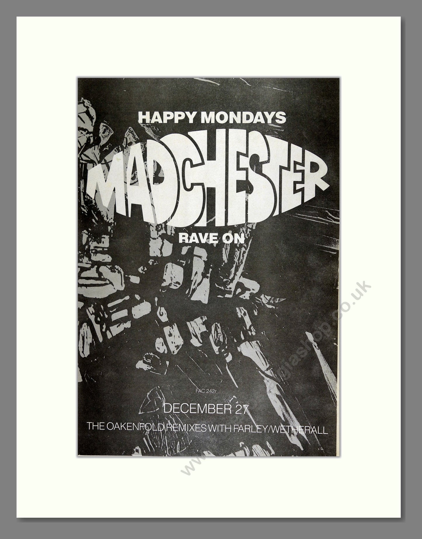 Happy Mondays - Madchester Rave On. Vintage Advert 1990 (ref AD16424)