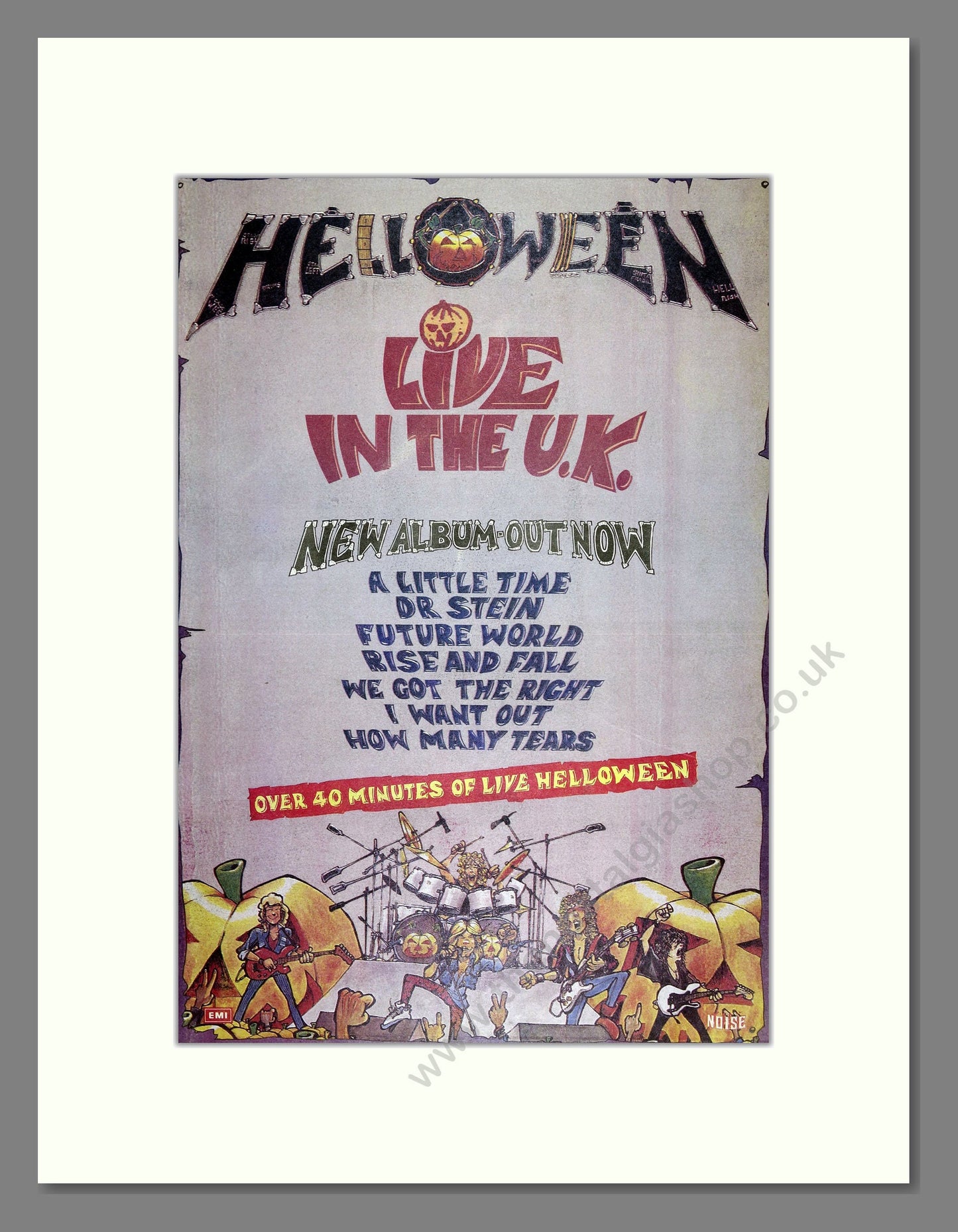 Helloween - Live in the UK. Vintage Advert 1989 (ref AD16429)