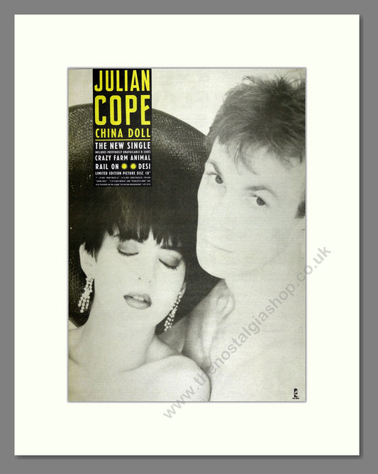 Julian Cope - China Doll . Vintage Advert 1989 (ref AD16459)