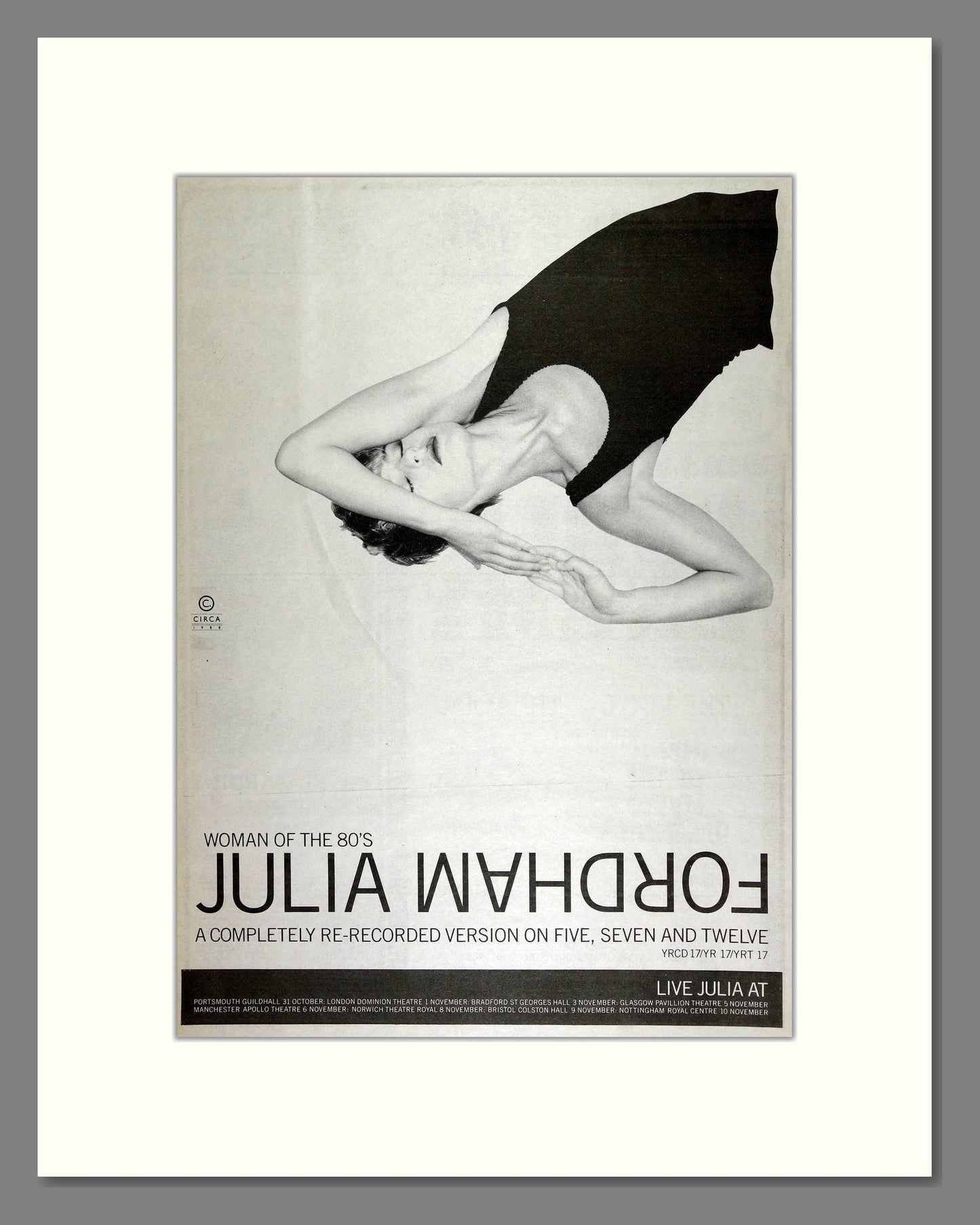 Julia Fordham - Woman of the 80s. Vintage Advert 1988 (ref AD16469)