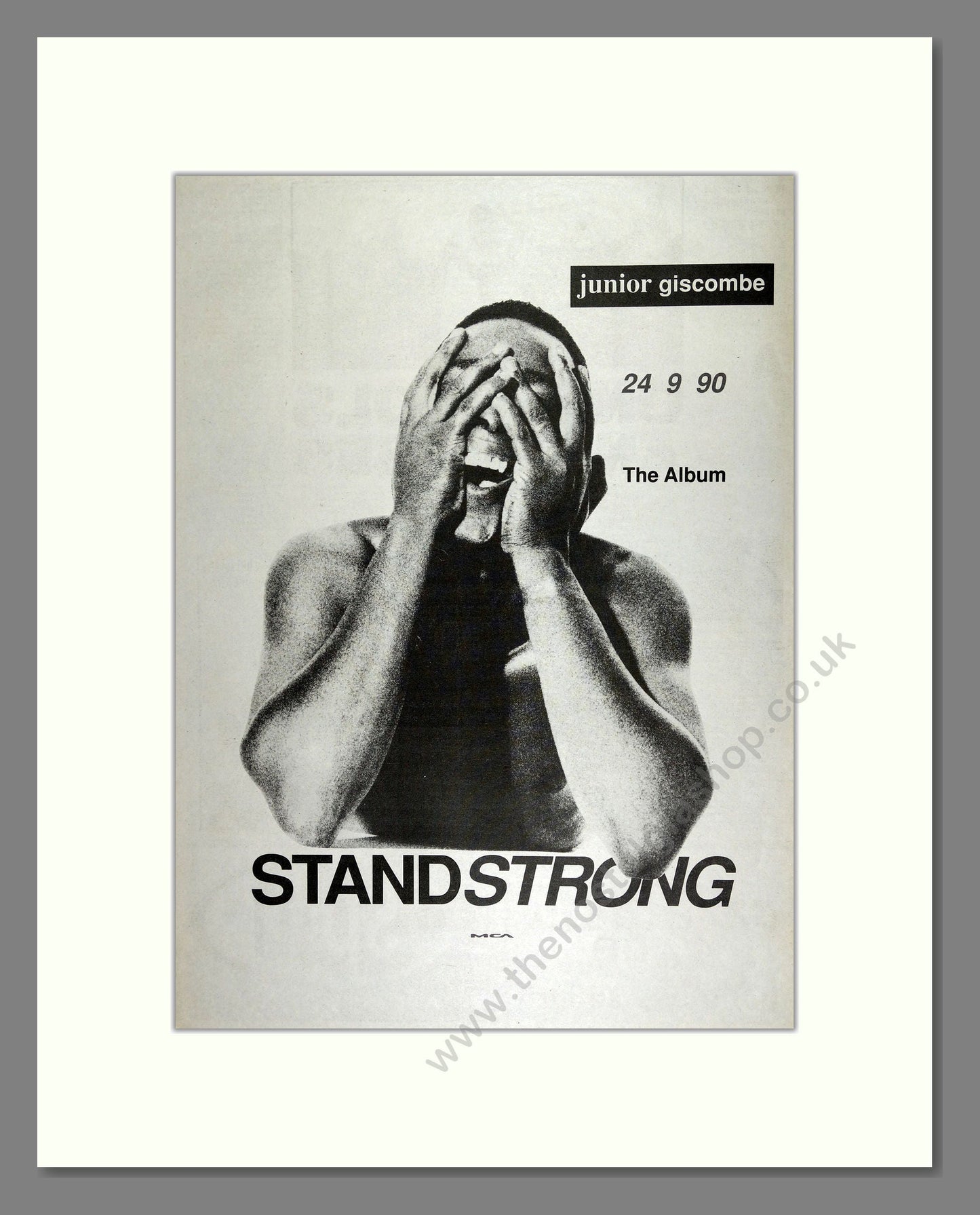 Junior Giscombe - Stand Strong. Vintage Advert 1990 (ref AD16471)