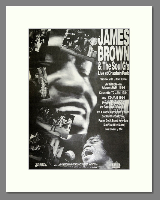 James Brown - Live Chastain Park 1984. Vintage Advert 1988 (ref AD16472)