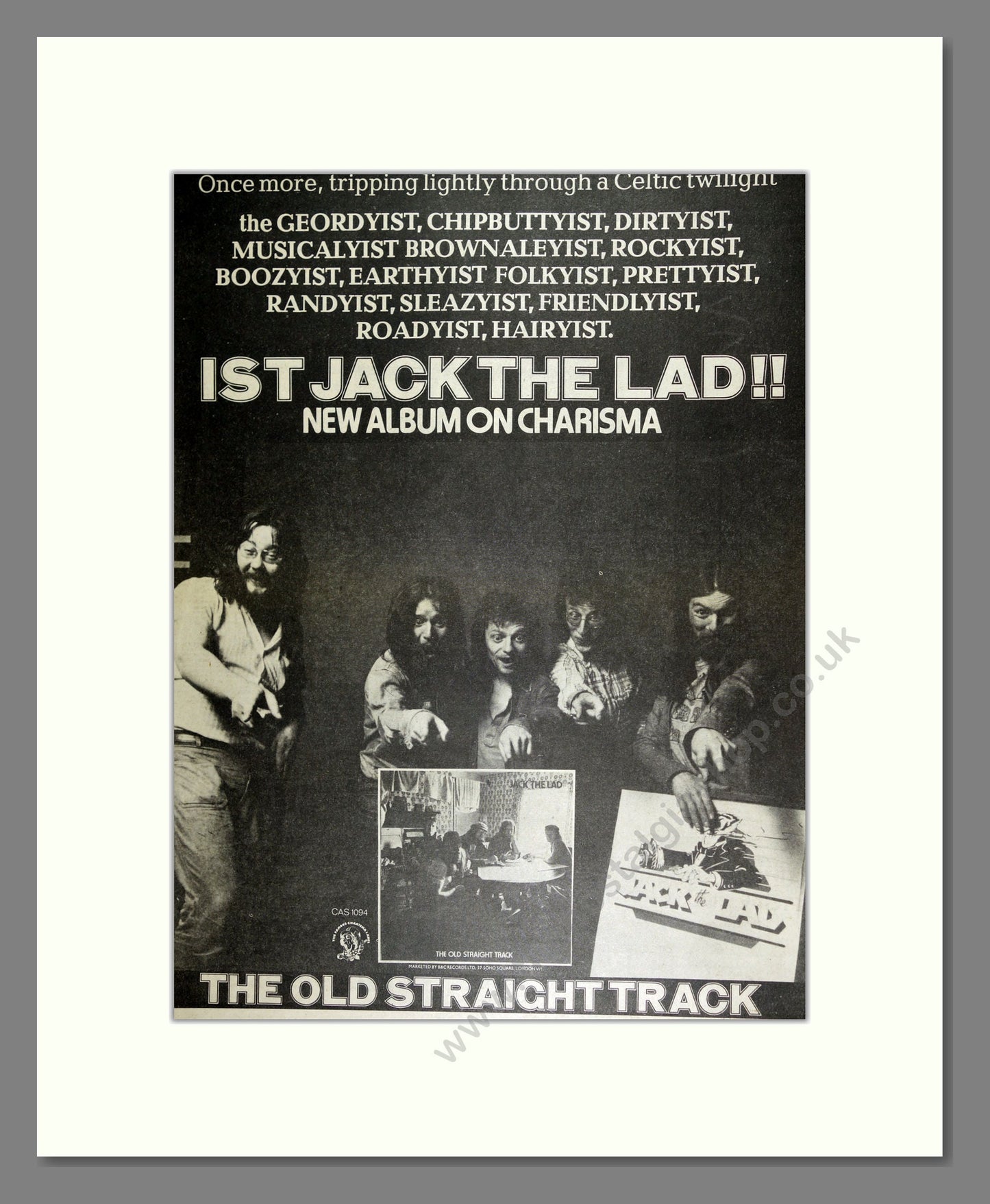 Jack The Lad - New Album. Vintage Advert 1974 (ref AD16474)