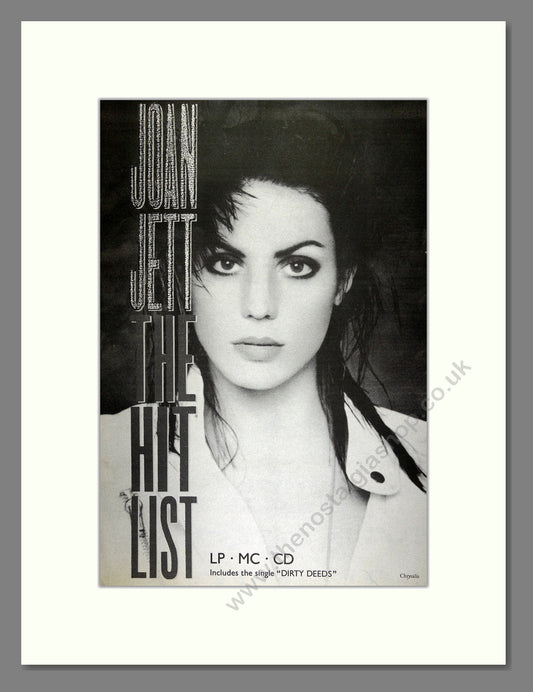 Joan Jett - The Hit List. Vintage Advert 1990 (ref AD16487)