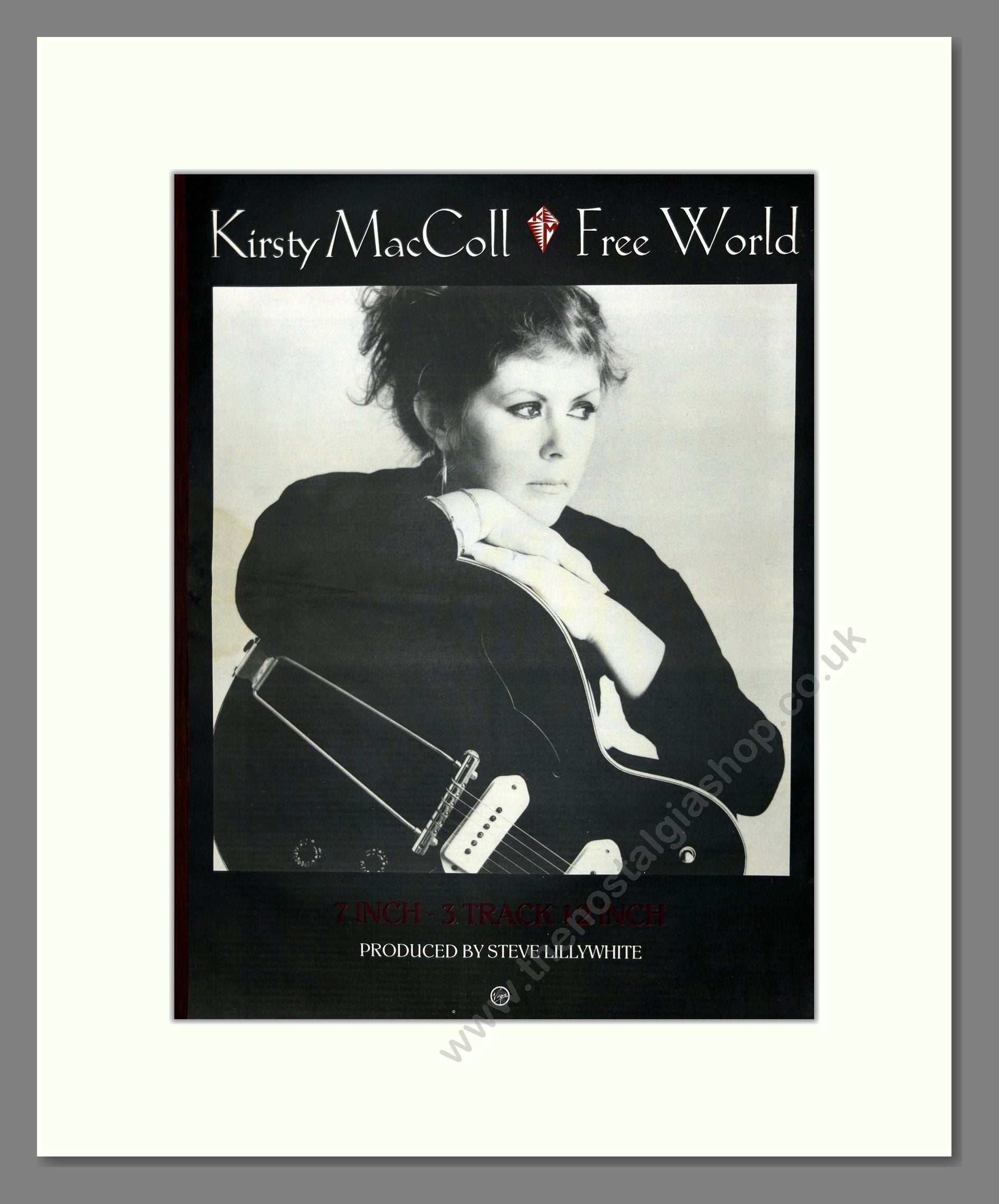 Kirsty MacColl - Free World. Vintage Advert 1989 (ref AD16494)